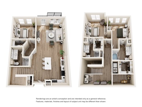 Floor plan for 3 beds, 3 baths, 1725 sqft